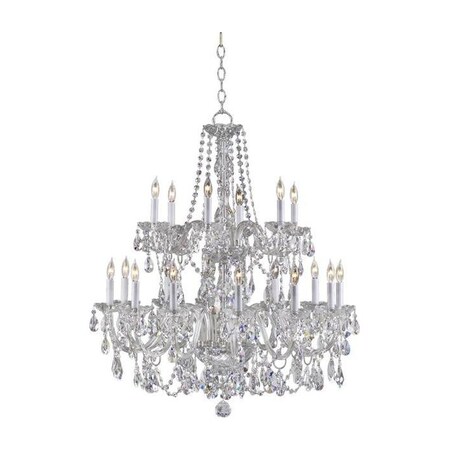 Quorum Eighteen Light Chrome Imperial Crystal Glass Up Chandelier 631-18-514
